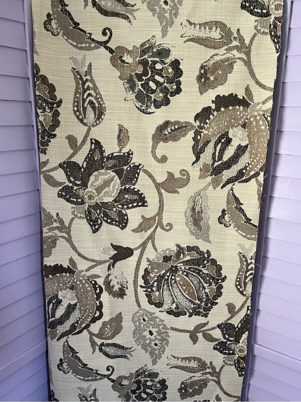 Beautiful Jacobean print upholstery material, never used. 36” x 60”.